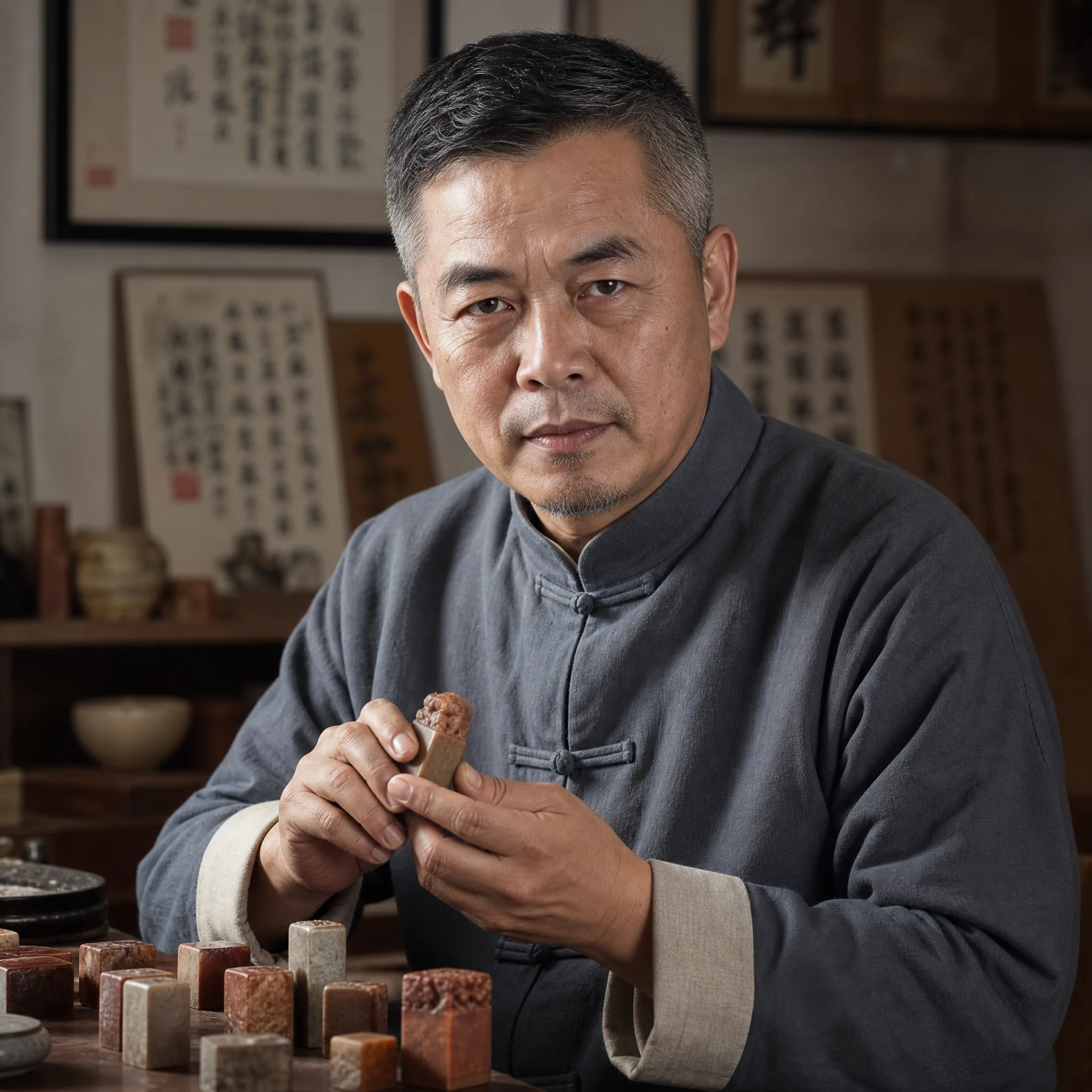 金石篆刻名家评委金石言肖像
